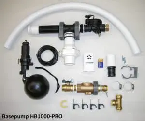 Basepump HB1000-PRO Premium High Volume Water Powered Backup Sump Pump with Water Alarm 